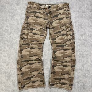 Vintage Y2K Old Navy Military Camo Cargo Pants Womens 10 Convertible Roll Up